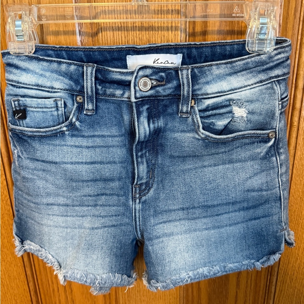 KanCan Women's Distressed Blue Jean Shorts